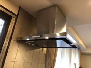 京都キッチン取付け隊　センターレンジフードの取替　施工後